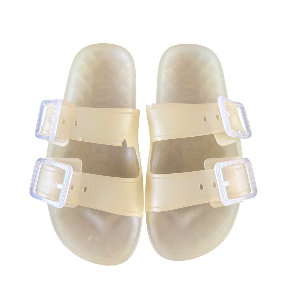 BALENCIAGA Mallorca Translucent Double Strap Buckle Slides